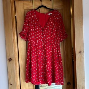 Short-sleeved Floral Print Button Up Madewell Mini